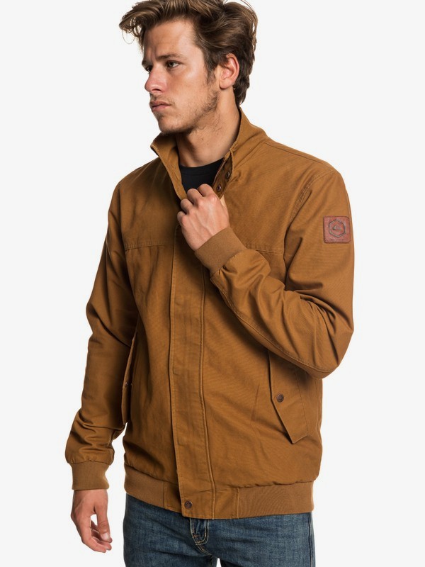 quiksilver, Light Brooks - Canvas-Bomberjacke für Männer, RUBBER (cpp0) 0 Light Brooks - Canvas-Bomberjacke für Männer Braun EQYJK03469 Quiksilver
