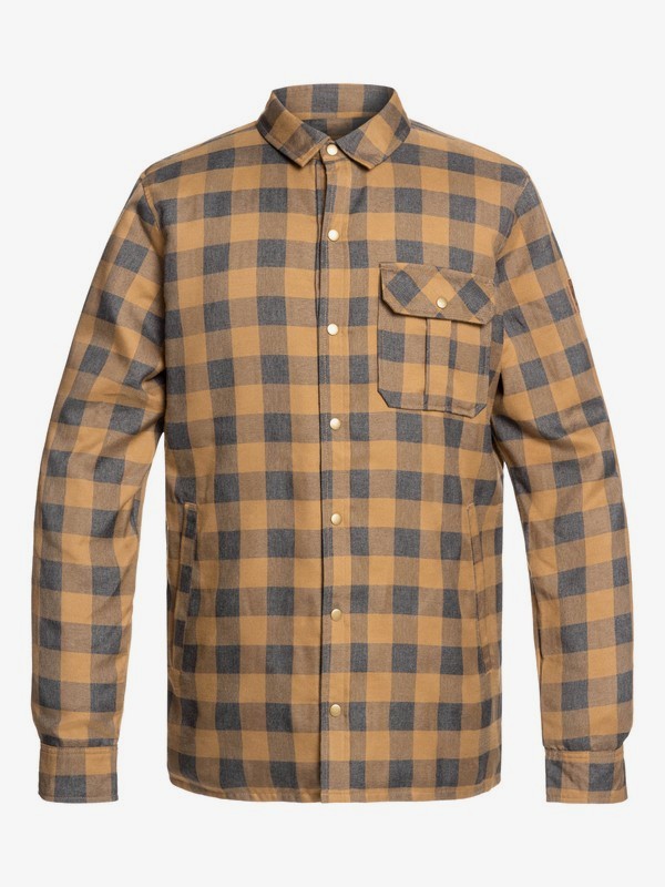 quiksilver, Wildcard Flannel Reversible Water-Resistant Padded Overshirt, OTTER (cnq0) 0 Wildcard Flannel Reversible Water-Resistant Padded Overshirt Brown EQYJK03479 Quiksilver