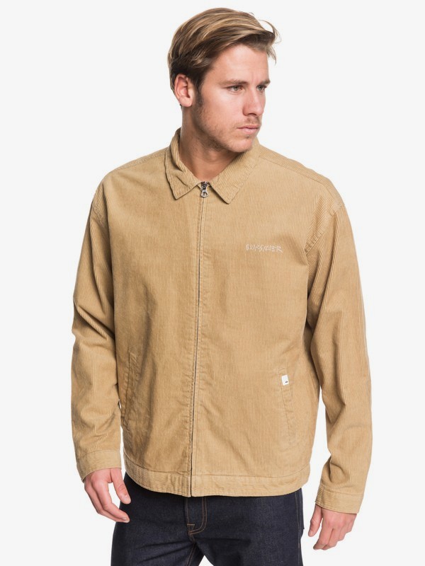 quiksilver, Yallingup Zip-up Corduroy Jacket, PLAGE (ckk0) 0 Yallingup Zip-up Corduroy Jacket Brown EQYJK03501 Quiksilver