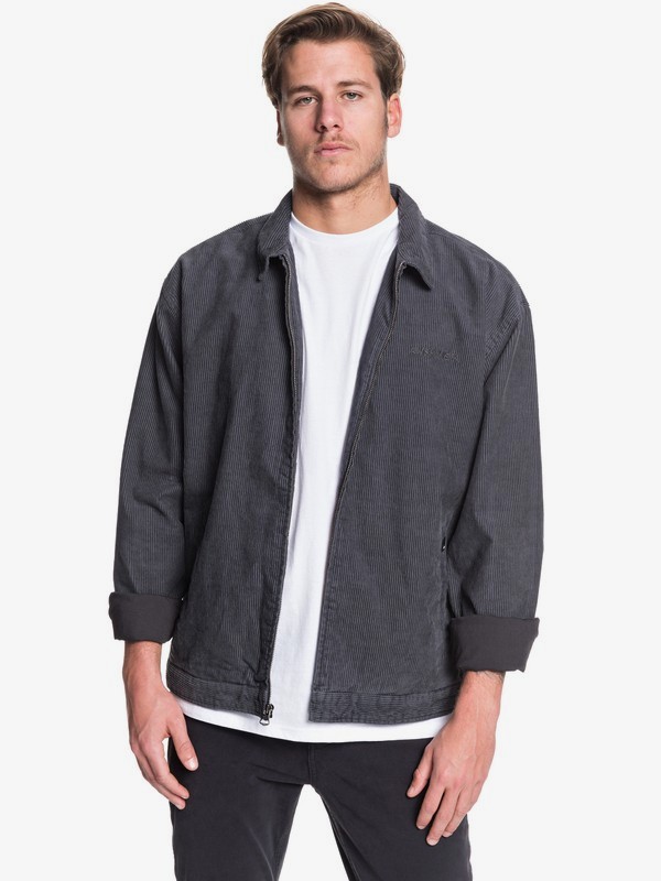 quiksilver, Yallingup Zip-up Corduroy Jacket, IRON GATE (kzm0) 0 Yallingup Zip-up Corduroy Jacket Black EQYJK03501 Quiksilver