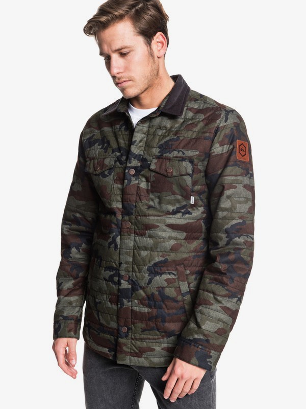 quiksilver, Broken Nose Padded Overshirt Jacket, DEEP DEPTHS (czc0) 0 Broken Nose Padded Overshirt Jacket Brown EQYJK03514 Quiksilver