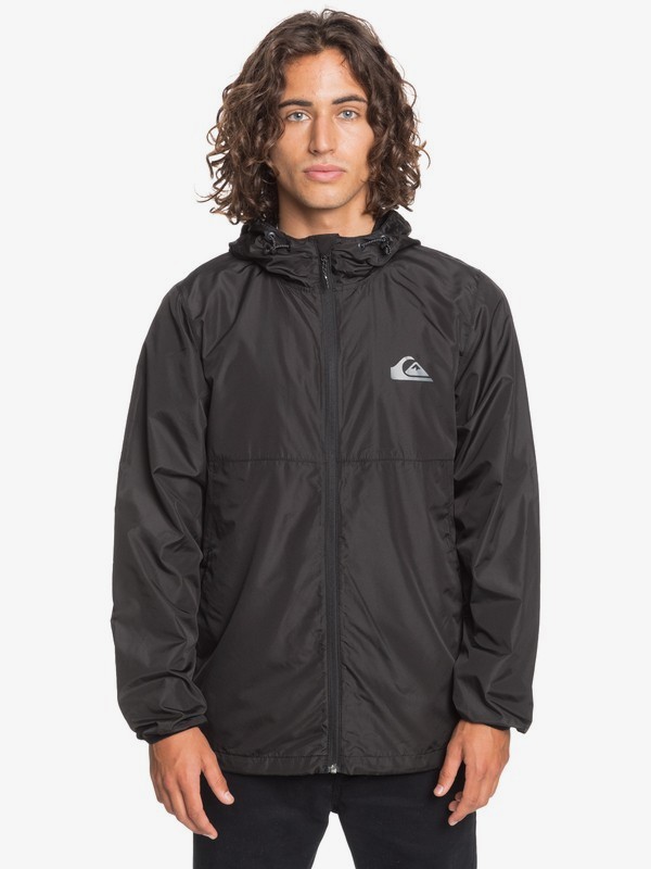 quiksilver, Everyday Hooded Windbreaker, BLACK (kvj0) 0 Everyday Hooded Windbreaker Black EQYJK03521 Quiksilver