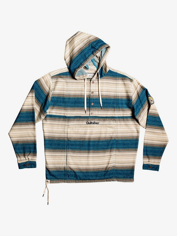 quiksilver, Neo Inca Hooded Flannel Anorak, MOONLIT OCEAN (byk0) 0 Neo Inca Hooded Flannel Anorak Blue EQYJK03526 Quiksilver