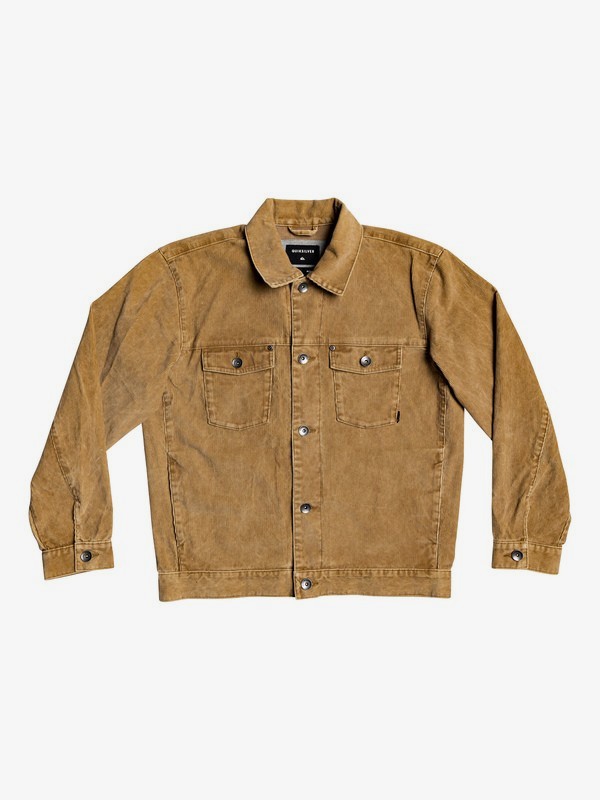 quiksilver, Petrolina Corduroy Trucker Jacket, RUBBER (cpp0) 0 Petrolina Corduroy Trucker Jacket Brown EQYJK03535 Quiksilver