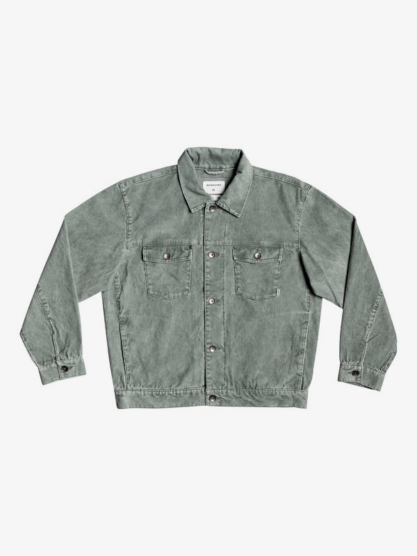 quiksilver, Petrolina Corduroy Trucker Jacket, AGAVE GREEN (gzc0) 0 Petrolina Corduroy Trucker Jacket Green EQYJK03535 Quiksilver