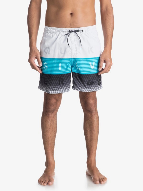 quiksilver, Пляжные шорты Word Block 17", WHITE (wbb6) 0 Пляжные шорты Word Block 17" Белый EQYJV03300 Quiksilver