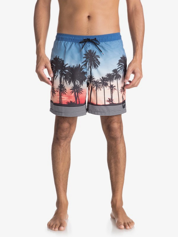quiksilver, Sunset Vibes 17" - Traje De Baño para Hombre, SILVER LAKE BLUE (bjq6) 0 Sunset Vibes 17" - Traje De Baño para Hombre EQYJV03303 Quiksilver