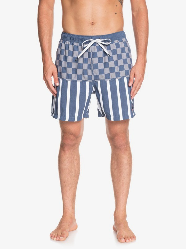 quiksilver, Check Magnet 17" Volleys, STELLAR (bnt6) 0 Check Magnet 17" Volleys Blue EQYJV03397 Quiksilver