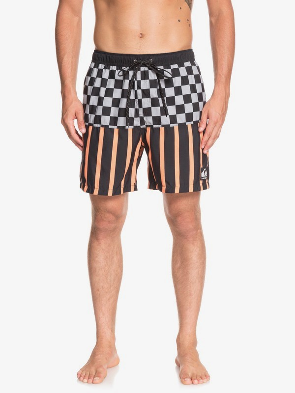 quiksilver, Check Magnet 17" Volleys, BLACK (kvj6) 0 Check Magnet 17" Volleys Black EQYJV03397 Quiksilver