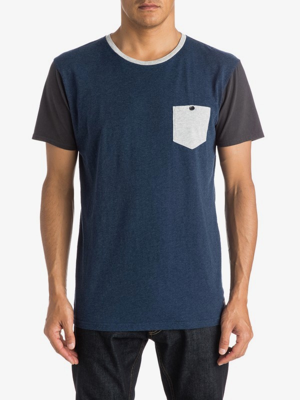 quiksilver, Baysick Pocket Tee, NAVY BLAZER HEATHER (byjh) 0 Baysick Pocket Tee EQYKT03274 Quiksilver