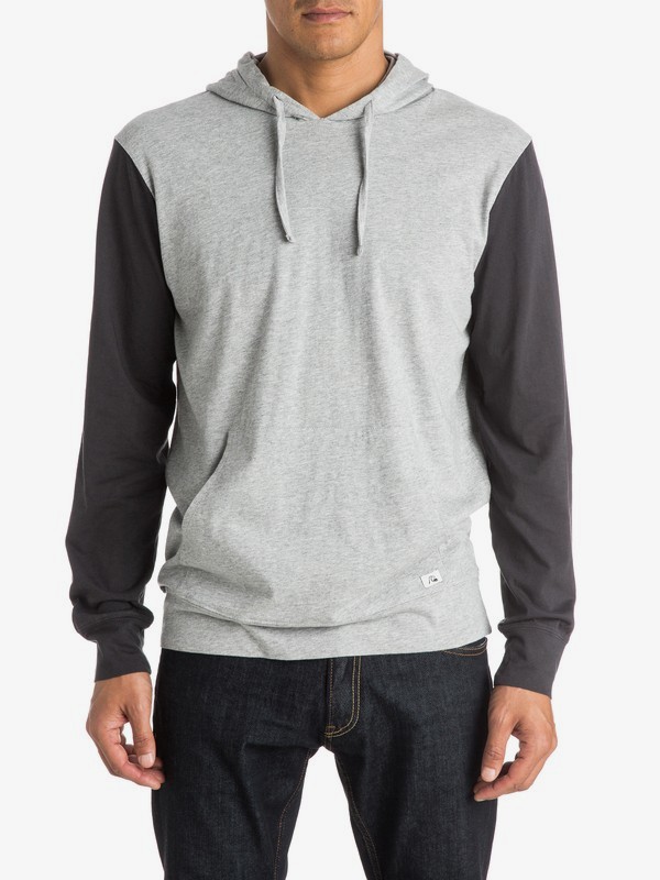 quiksilver, Baysick Pullover Hoodie, LIGHT GREY HEATHER (lgh) 0 Baysick Pullover Hoodie EQYKT03293 Quiksilver