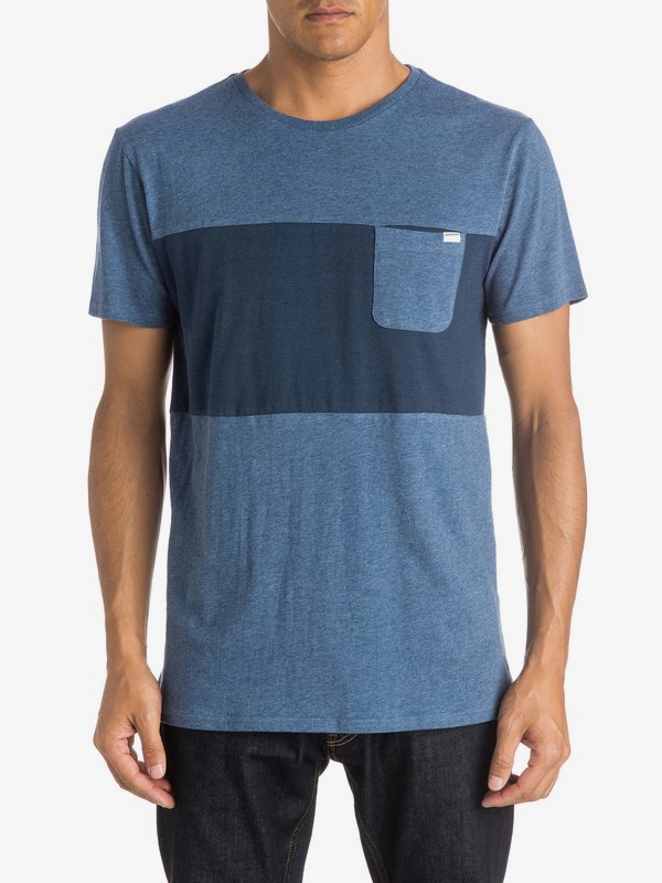 quiksilver, Shore Break - Pocket T-Shirt, DARK DENIM HEATHER (bsah) 0 Shore Break - Pocket T-Shirt EQYKT03363 Quiksilver