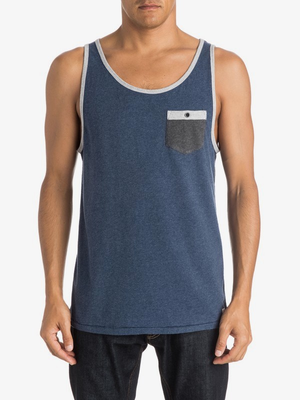 quiksilver, Baysic - Tank, NAVY BLAZER HEATHER (byjh) 0 Baysic - Tank EQYKT03369 Quiksilver