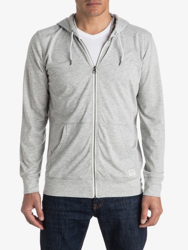 quiksilver, Icy Moons Zip-Up Long Sleeve Hooded Tee, LIGHT GREY HEATHER (sgrh) 0 Icy Moons Zip-Up Long Sleeve Hooded Tee EQYKT03460 Quiksilver