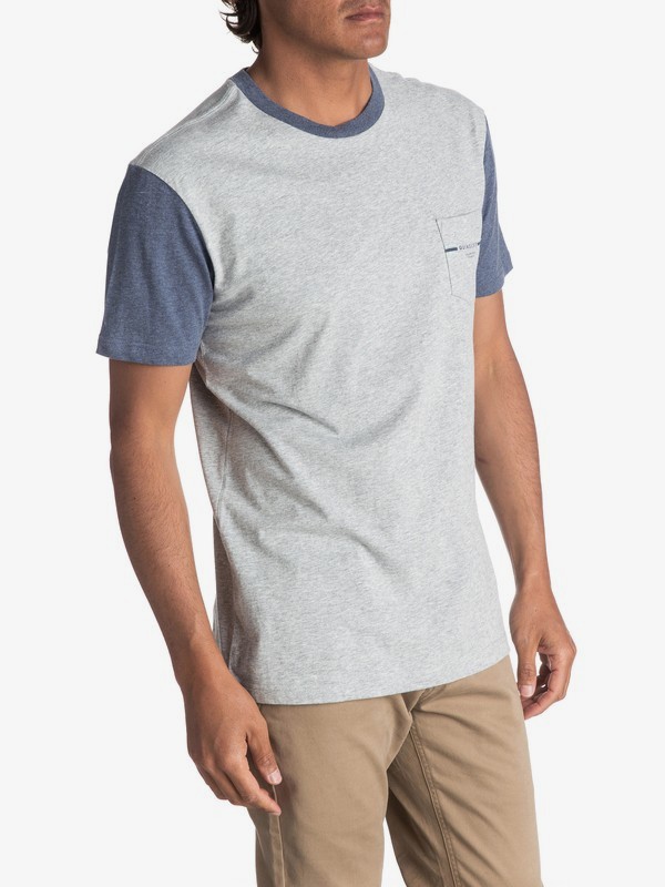 quiksilver, Baysic Pocket Tee, LIGHT GREY HEATHER (sgrh) 0 Baysic Pocket Tee EQYKT03501 Quiksilver