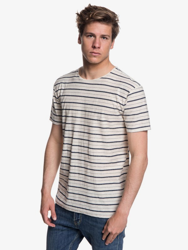 quiksilver, Sunshine City - Maglietta da Uomo, NAVY BLAZER NATURAL STRIPE (byj3) 0 Sunshine City - Maglietta da Uomo Blue EQYKT03767 Quiksilver
