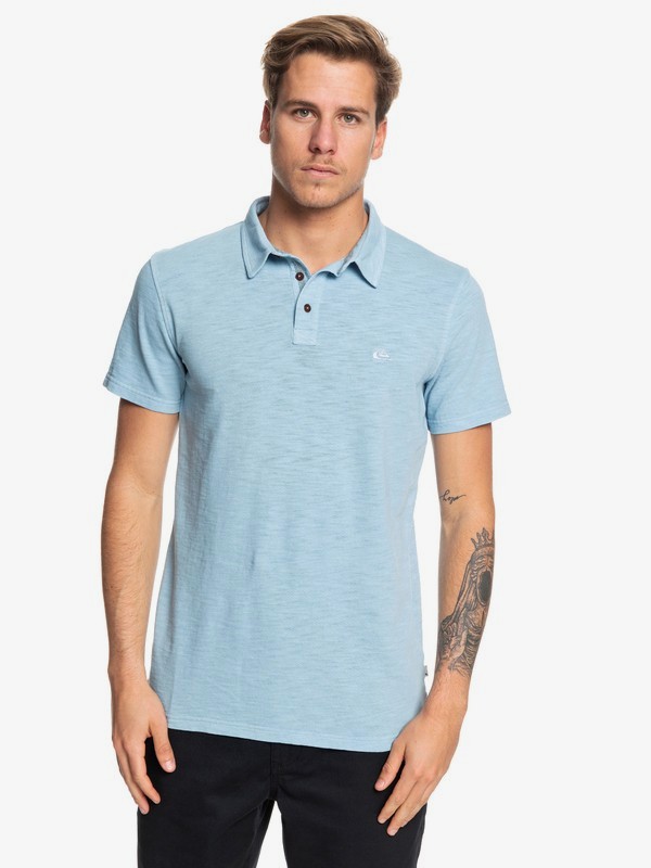quiksilver, Everyday Sun Cruise Short Sleeve Polo Shirt, AIRY BLUE (bfa0) 0 Everyday Sun Cruise Short Sleeve Polo Shirt Blue EQYKT03784 Quiksilver