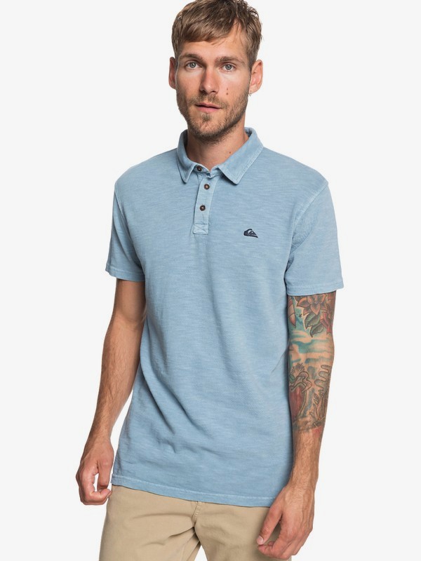 quiksilver, Everyday Sun Cruise Short Sleeve Polo Shirt, ORAGE BLUE (bjn0) 0 Everyday Sun Cruise Short Sleeve Polo Shirt Blue EQYKT03784 Quiksilver
