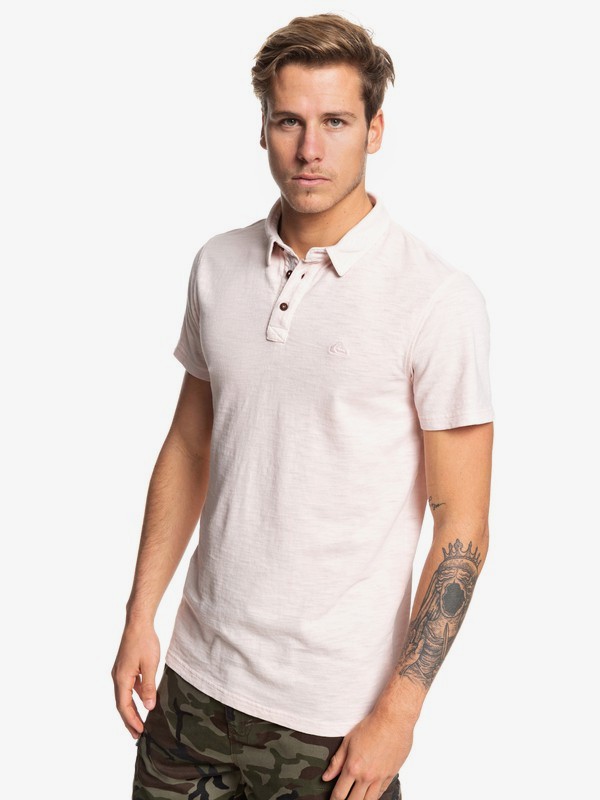 quiksilver, Everyday Sun Cruise Short Sleeve Polo Shirt, ROSEWATER (mch0) 0 Everyday Sun Cruise Short Sleeve Polo Shirt Pink EQYKT03784 Quiksilver