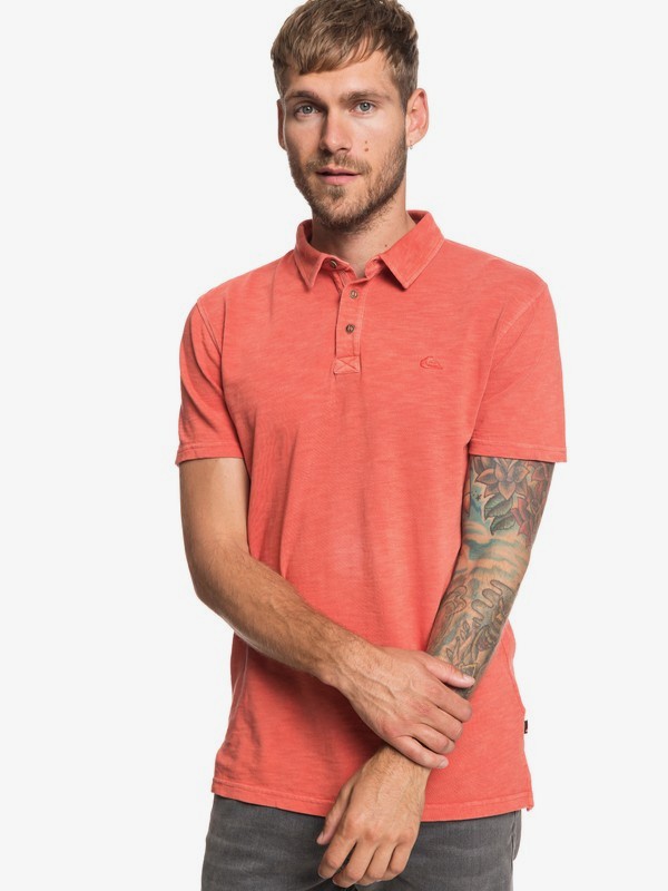 quiksilver, Everyday Sun Cruise - Camisa Polo de Manga Corta para Hombre, ORANGE RUST (nnc0) 0 Everyday Sun Cruise - Camisa Polo de Manga Corta para Hombre Naranja EQYKT03784 Quiksilver