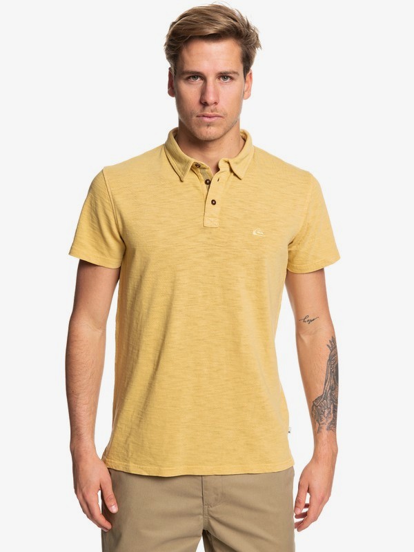 quiksilver, Everyday Sun Cruise Short Sleeve Polo Shirt, RATTAN (yhp0) 0 Everyday Sun Cruise Short Sleeve Polo Shirt Yellow EQYKT03784 Quiksilver