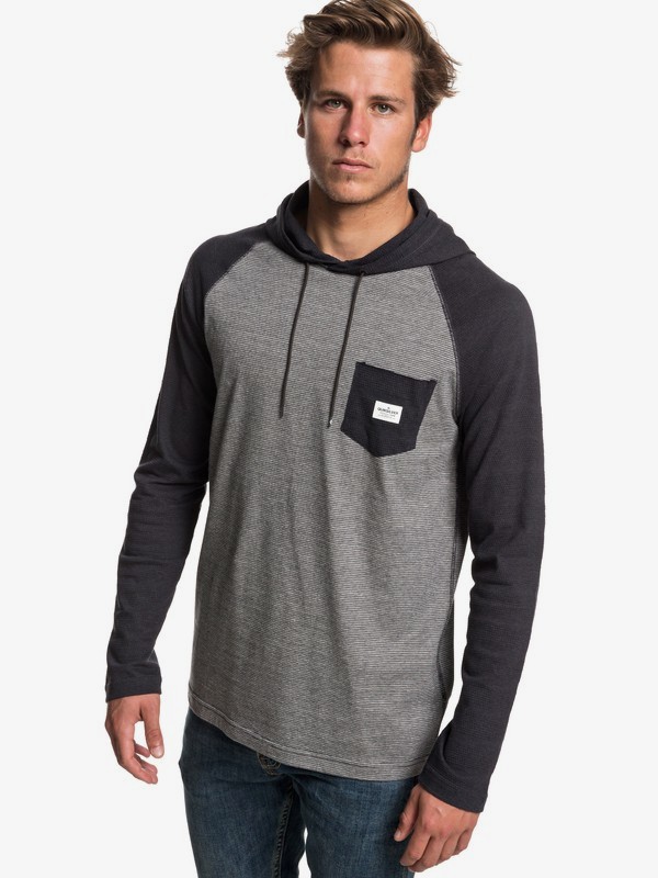 quiksilver, Michi Long Sleeve Hooded Top, DARK GREY HEATHER (krph) 0 Michi Long Sleeve Hooded Top Black EQYKT03799 Quiksilver