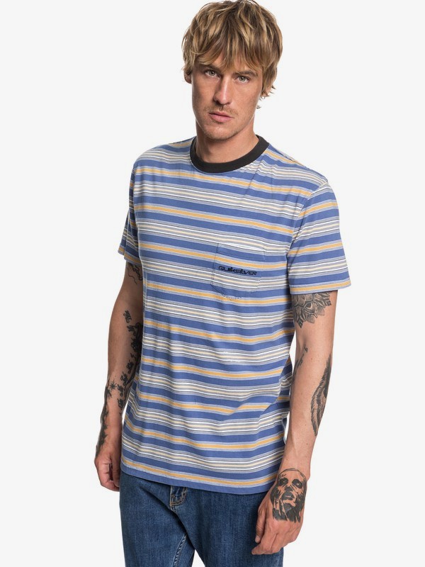 quiksilver, Originals Slide Out Pocket Tee, BIJOU BLUE SLIDE OUT (bng3) 0 Originals Slide Out Pocket Tee Blue EQYKT03821 Quiksilver