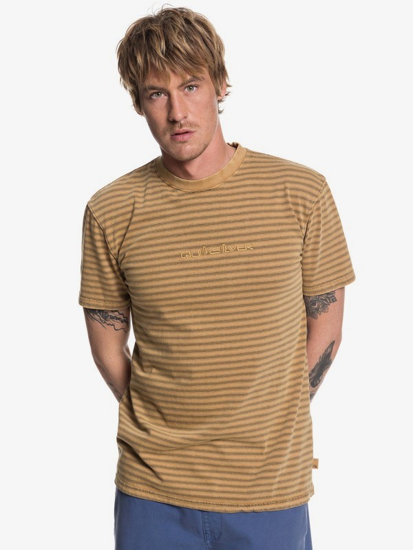 quiksilver, Acid Stripes Tee, TAFFY ACID STRIPES (tjw3) 0 Acid Stripes Tee Beige EQYKT03824 Quiksilver