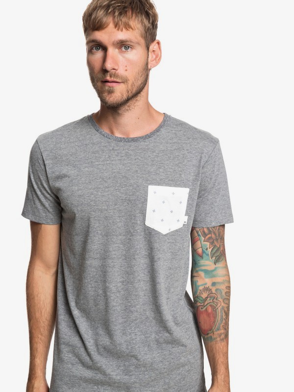 quiksilver, Broken Leash - Pocket T-Shirt for Men, IRON GATE (kzm0) 0 Broken Leash - Pocket T-Shirt for Men Black EQYKT03862 Quiksilver