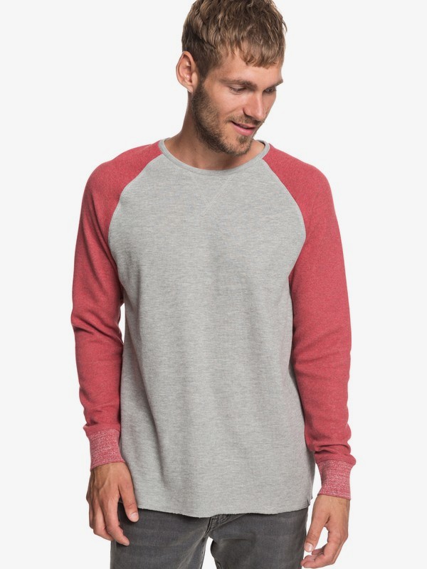 quiksilver, Hakone Summer - Sweatshirt for Men, LIGHT GREY HEATHER (sjsh) 0 Hakone Summer - Sweatshirt for Men Grey EQYKT03865 Quiksilver