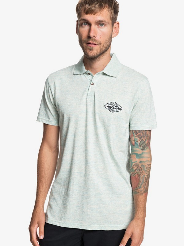 quiksilver, Kalbarri Short Sleeve Polo Shirt, AQUA SPLASH (bzg0) 0 Kalbarri Short Sleeve Polo Shirt Blue EQYKT03874 Quiksilver