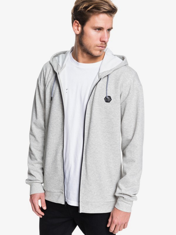 quiksilver, Adapt Bonded Zip-Up Hoodie, MEDIUM GREY HEATHER (kpvh) 0 Adapt Bonded Zip-Up Hoodie Black EQYKT03900 Quiksilver