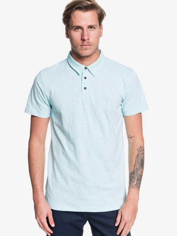 quiksilver, Everyday Sun Cruise Short Sleeve Polo Shirt, PASTEL TURQUOISE (bfq0) 0 Everyday Sun Cruise Short Sleeve Polo Shirt Blue EQYKT03921 Quiksilver