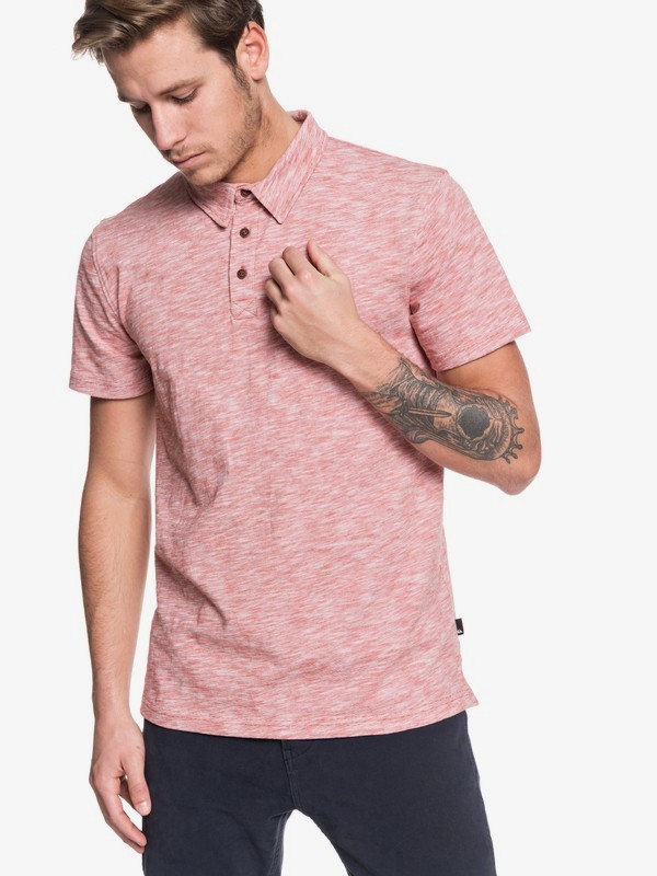 quiksilver, Everyday Sun Cruise Short Sleeve Polo Shirt, BURNT BRICK (mpm0) 0 Everyday Sun Cruise Short Sleeve Polo Shirt Pink EQYKT03921 Quiksilver