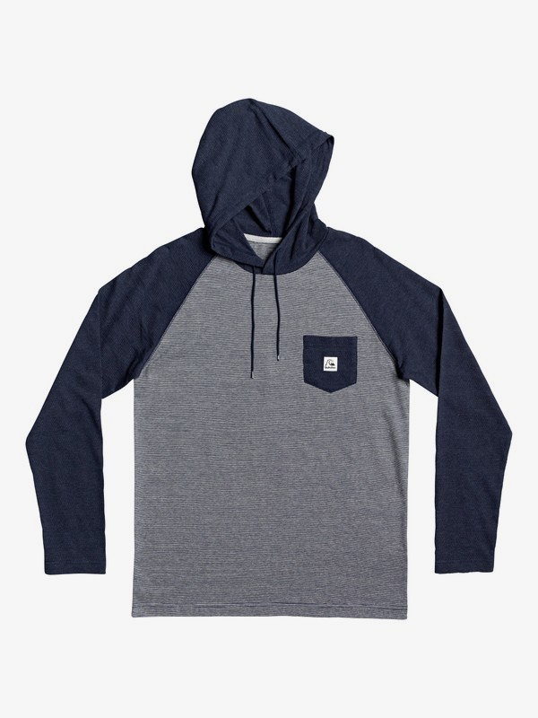quiksilver, Michi Long Sleeve Hooded Top, NAVY BLAZER HEATHER (byjh) 0 Michi Long Sleeve Hooded Top Blue EQYKT03934 Quiksilver