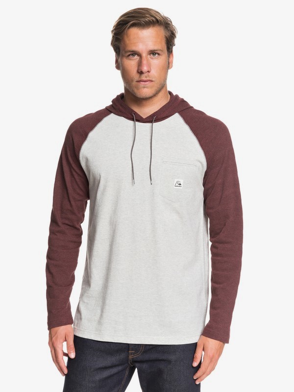 quiksilver, Michi Long Sleeve Hooded Top, ANDORRA HEATHER (rsdh) 0 Michi Long Sleeve Hooded Top Red EQYKT03934 Quiksilver