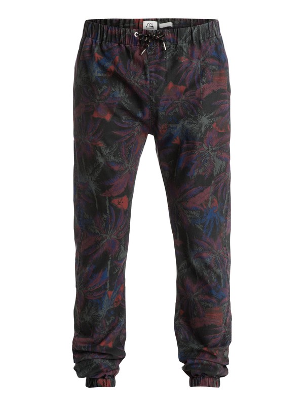 quiksilver, Beach Pants, SWEATY PALMS BLACK (kvj6) 0 Beach Pants EQYNP03062 Quiksilver
