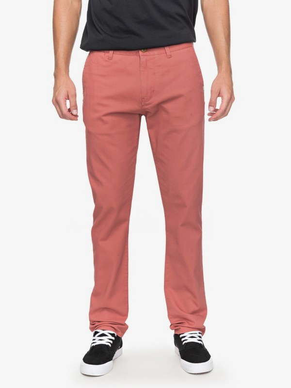 quiksilver, Брюки-чинос Krandy, MINERAL RED (mmz0) 0 Брюки-чинос Krandy Розовый EQYNP03108 Quiksilver