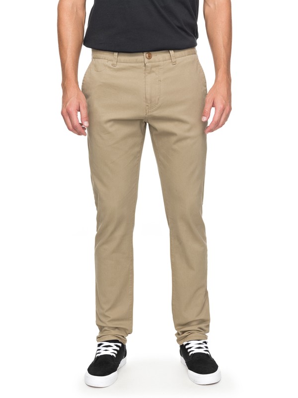 quiksilver, Krandy - Pantalon chino slim, ELMWOOD (tmp0) 0 Krandy - Pantalon chino slim Beige EQYNP03108 Quiksilver