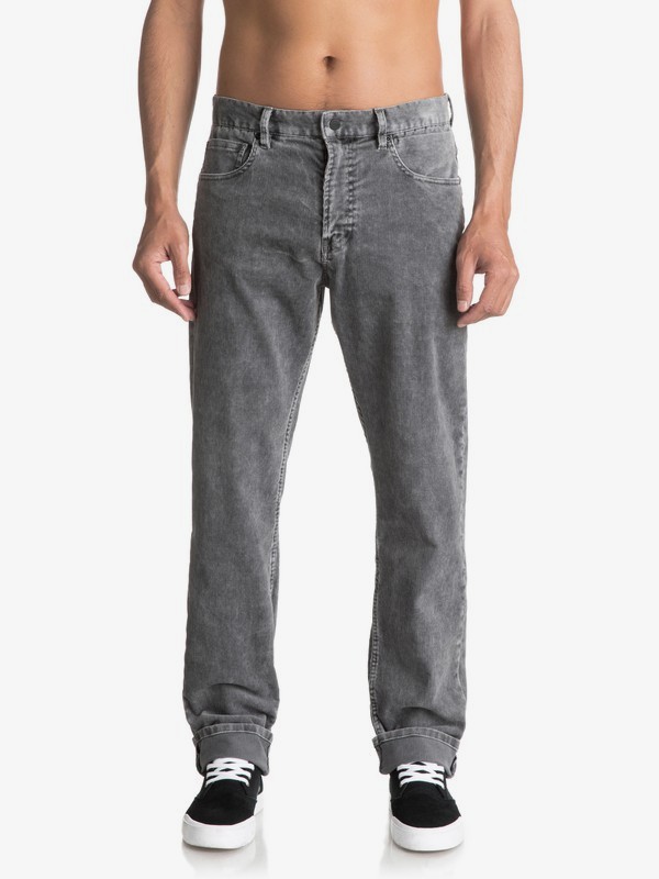 quiksilver, Kracker Straight Fit Corduroy Pants, TARMAC (kta0) 0 Kracker Straight Fit Corduroy Pants Black EQYNP03129 Quiksilver