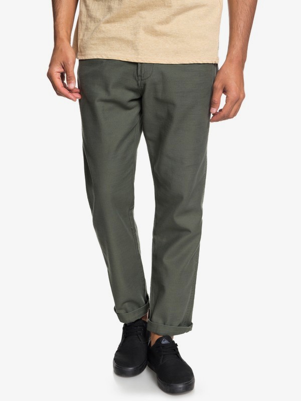 quiksilver, Mitake - Pantalon treillis pour Homme, THYME (cqy0) 0 Mitake - Pantalon treillis pour Homme Marron EQYNP03148 Quiksilver