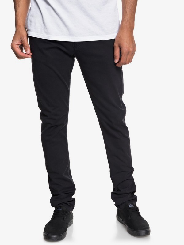 quiksilver, Krandy - Slim Fit Chinos for Men, BLACK (kvj0) 0 Krandy - Slim Fit Chinos for Men Black EQYNP03149 Quiksilver