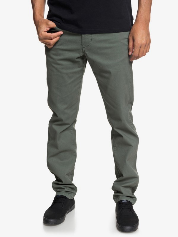 quiksilver, Krandy Straight Pants, THYME (cqy0) 0 Krandy Straight Pants Brown EQYNP03151 Quiksilver