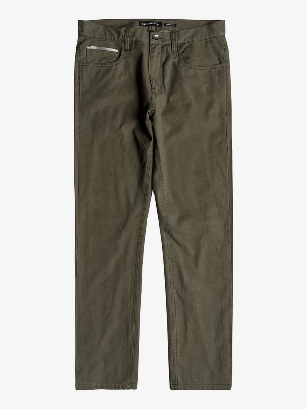 quiksilver, Smoking Otsu Straight Fit Canvas Pants, THYME (cqy0) 0 Smoking Otsu Straight Fit Canvas Pants Brown EQYNP03157 Quiksilver