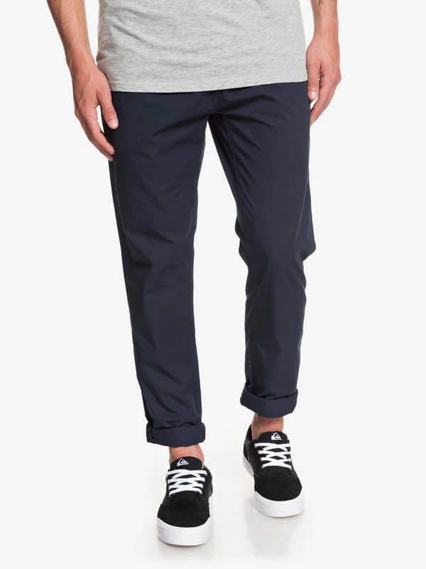 quiksilver, Hue Hiller Elasticized Pants, BLUE NIGHTS (bst0) 0 Hue Hiller Elasticized Pants Blue EQYNP03163 Quiksilver
