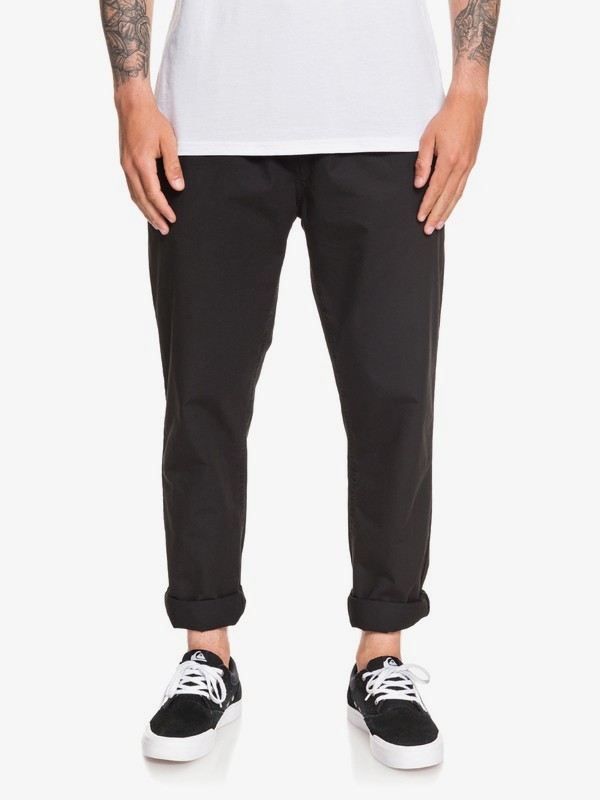 quiksilver, Hue Hiller Elasticized Pants, BLACK (kvj0) 0 Hue Hiller Elasticized Pants Black EQYNP03163 Quiksilver