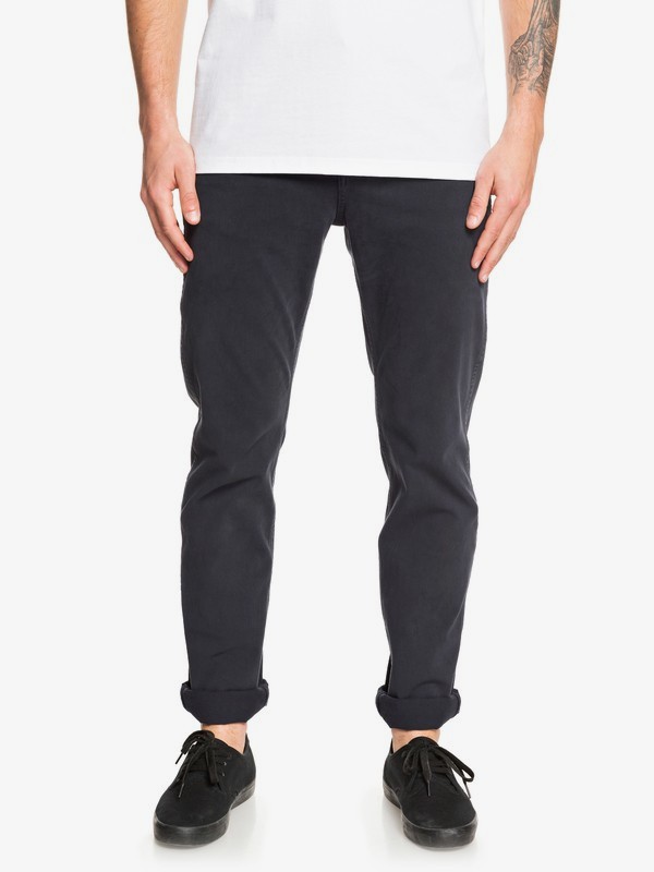 quiksilver, Krandy - Straight Fit Trousers, SKY CAPTAIN (kye0) 0 Krandy - Straight Fit Trousers Black EQYNP03168 Quiksilver