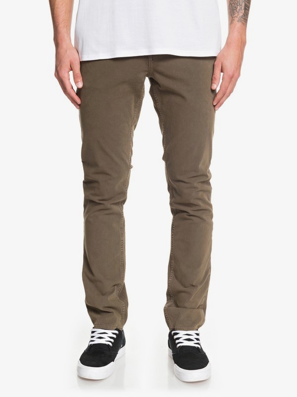 quiksilver, Krandy Slim - Chinos, CROCODILE (crn0) 0 Krandy Slim - Chinos Brown EQYNP03169 Quiksilver
