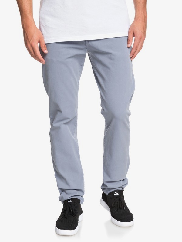 quiksilver, Прямые брюки-чинос Krandy, STONE WASH (bkj0) 0 Прямые брюки-чинос Krandy Синий EQYNP03170 Quiksilver