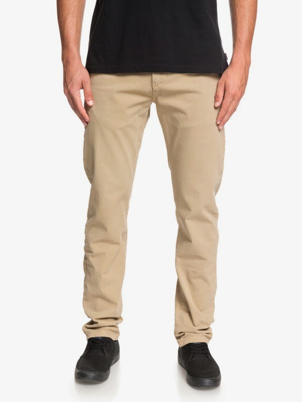 quiksilver, Прямые брюки-чинос Krandy, PLAGE (ckk0) 0 Прямые брюки-чинос Krandy Коричневый EQYNP03170 Quiksilver